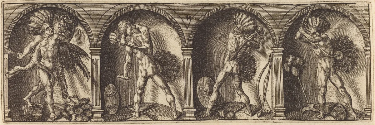 Les divers pourtraicts et figures XI by Master AD, print, 1600