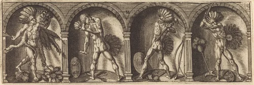 Les divers pourtraicts et figures XI by Master AD, print, 1600