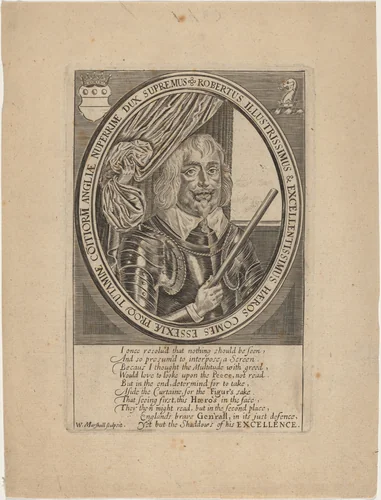 Robert Devereux, Third Earl of Essex by William Marshall, print, 1646