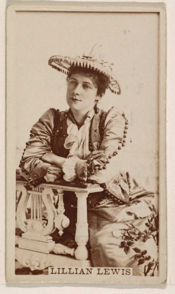 Lillian Lewis, from the Actresses series (N245) issued by Kinney Brothers to promote Sweet Caporal Cigarettes by Kinney Brothers Tobacco Company, photograph, 1890