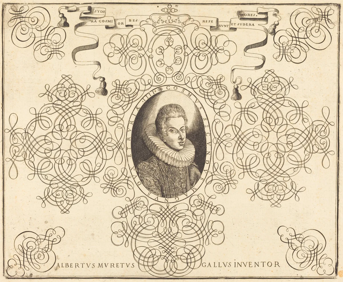 Cosimo II de' Medici by Albert Muret, print, 1609-1621