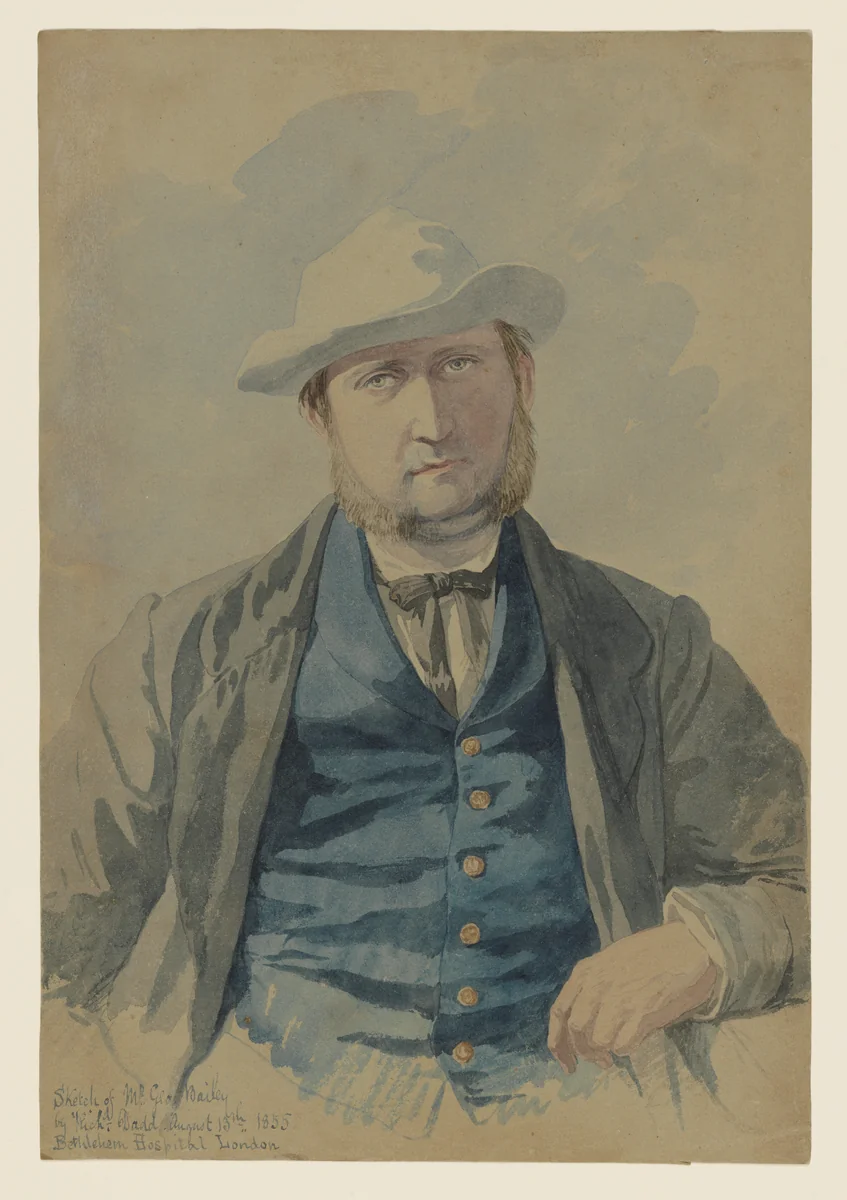 Portrait of Mr. George Bailey by Richard Dadd, drawing, 1855