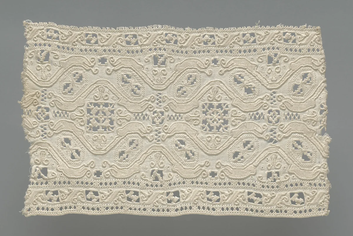 Fragment (From a Border) by Italy, textile, 1601-1650