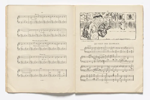 Who Wants Scoops (Arcachon. Qui veut écopeaux!) (headpiece, page 19) from Petites scènes familières by Pierre Bonnard, illustrated book, 1893