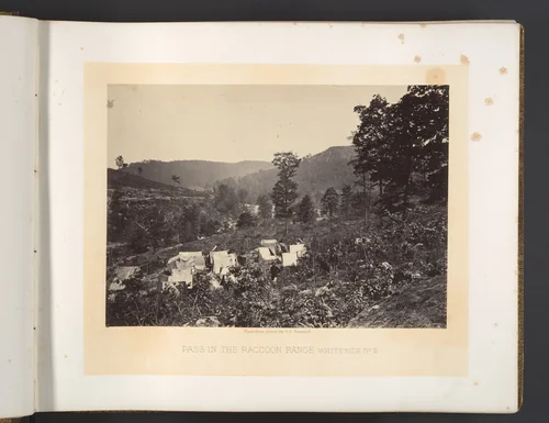 Pass in the Raccoon Range, Whiteside No. 2 by George N. Barnard, photograph, 1860-1869