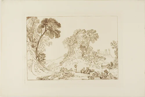 Temple of Jupiter in Island of Aegina, plate 77 from Liber Studiorum by Joseph Mallord William Turner, print, 1795-1851