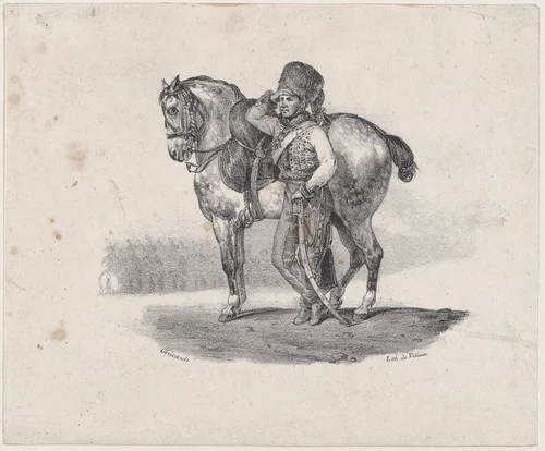 The Trumpet of the Hussards by Théodore Gericault, print, 1823