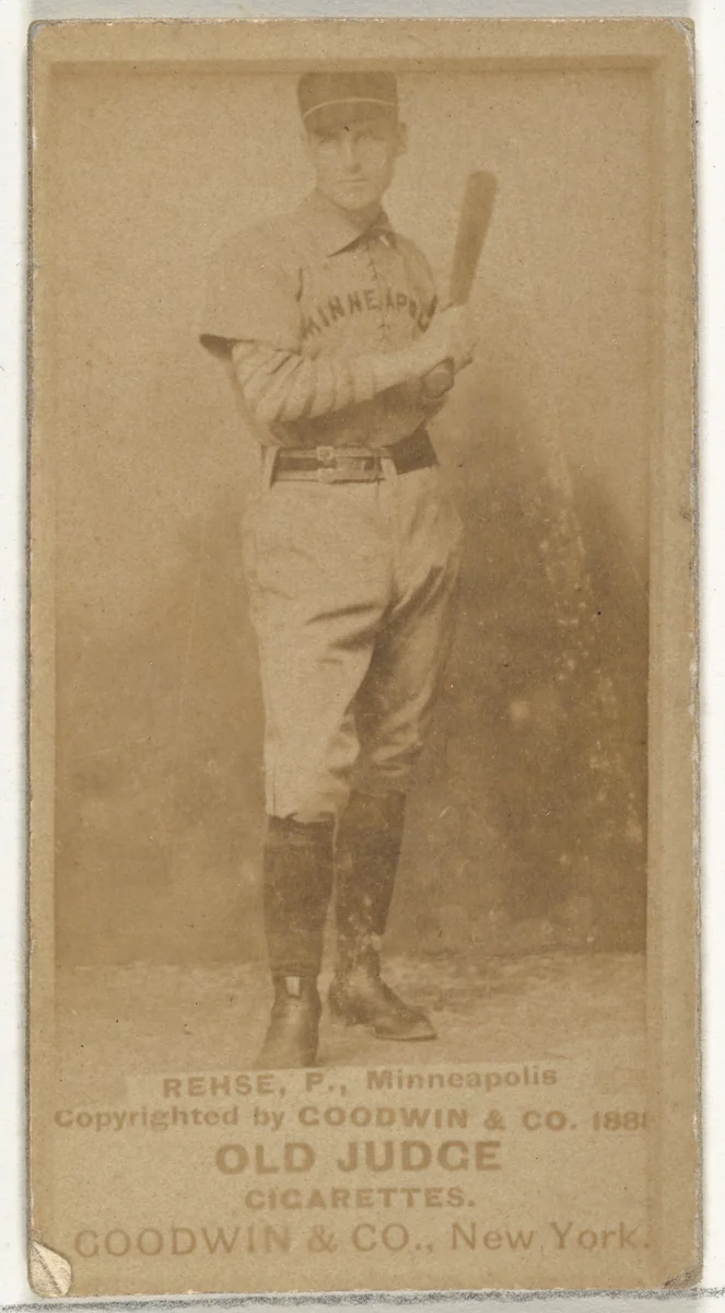 Rehse, Pitcher, Minneapolis, from the Old Judge series (N172) for Old Judge Cigarettes by Goodwin & Company, photograph, 1888
