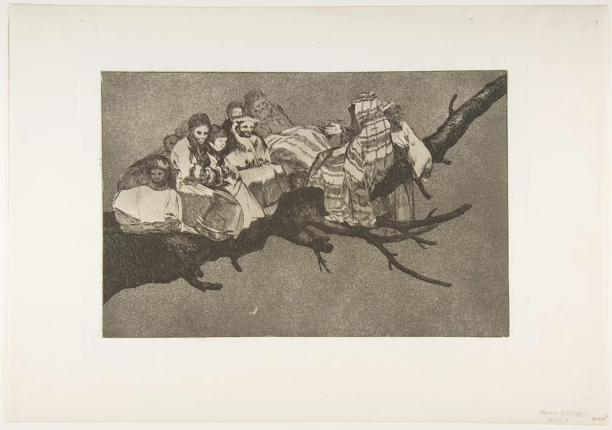 Ridiculous Folly, from the 'Disparates' (Follies / Irrationalities) by Goya, print, 1810-1820