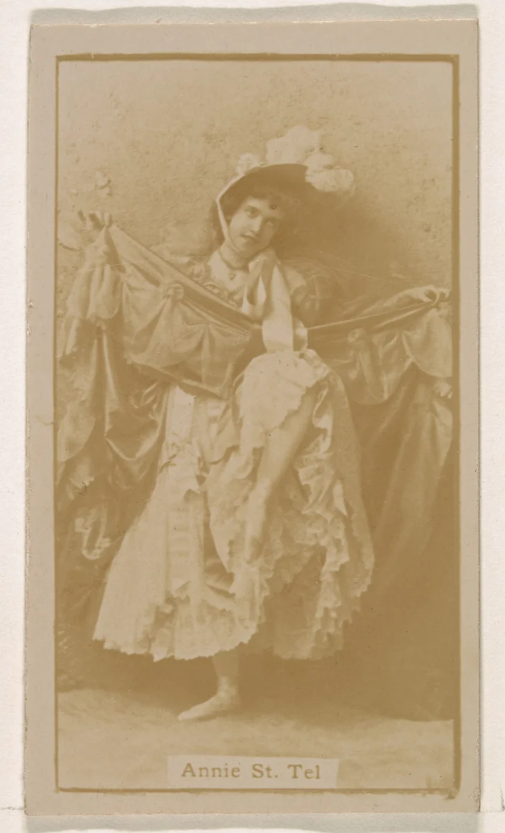Annie St. Tel, from the Actresses series (N245) issued by Kinney Brothers to promote Sweet Caporal Cigarettes by Kinney Brothers Tobacco Company, photograph, 1890