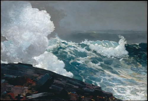 Northeaster by Winslow Homer, artwork, 1895-1901