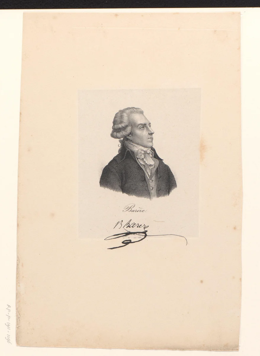 Portret van Bertrand Barère by anonymous, print, 1818-1842