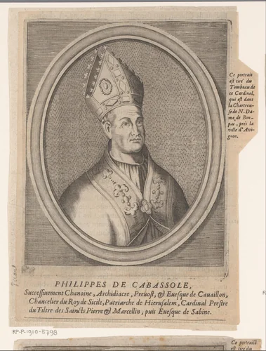 Portret van Philippe de Cabassoles by Etienne Picart, print, 1660