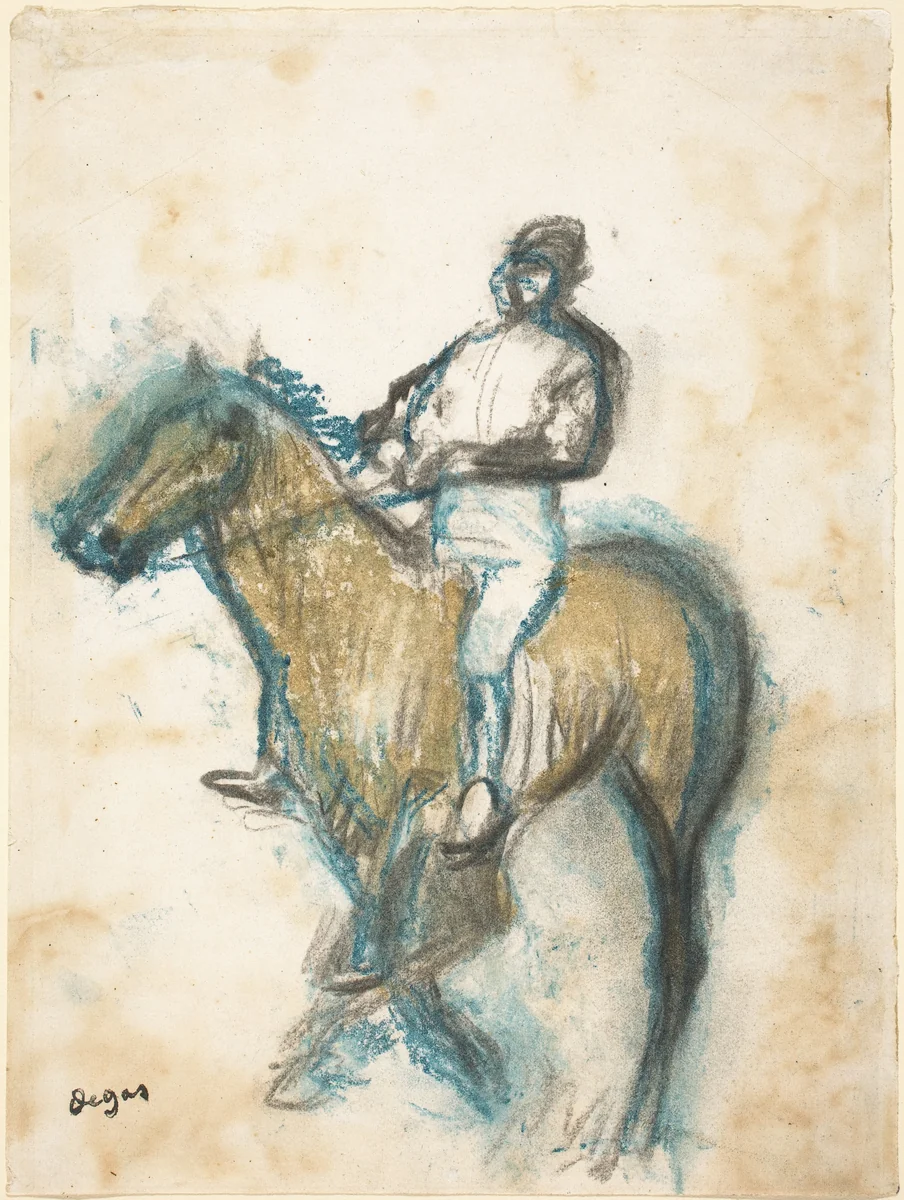 Jockey by Edgar Degas, drawing, 1898