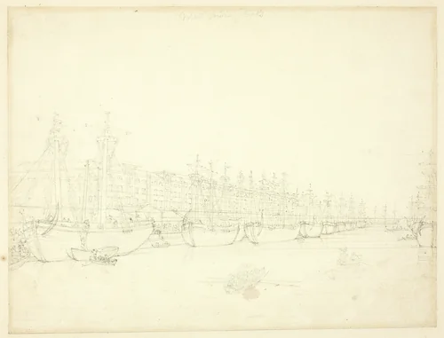 Study for West India Docks, from Microcosm of London by Augustus Charles Pugin
Thomas Rowlandson, drawing, 1807-1809