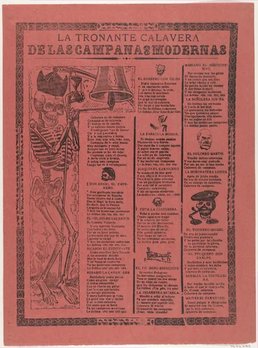 The thundering skeleton of the modern bells by José Guadalupe Posada, print, 1905