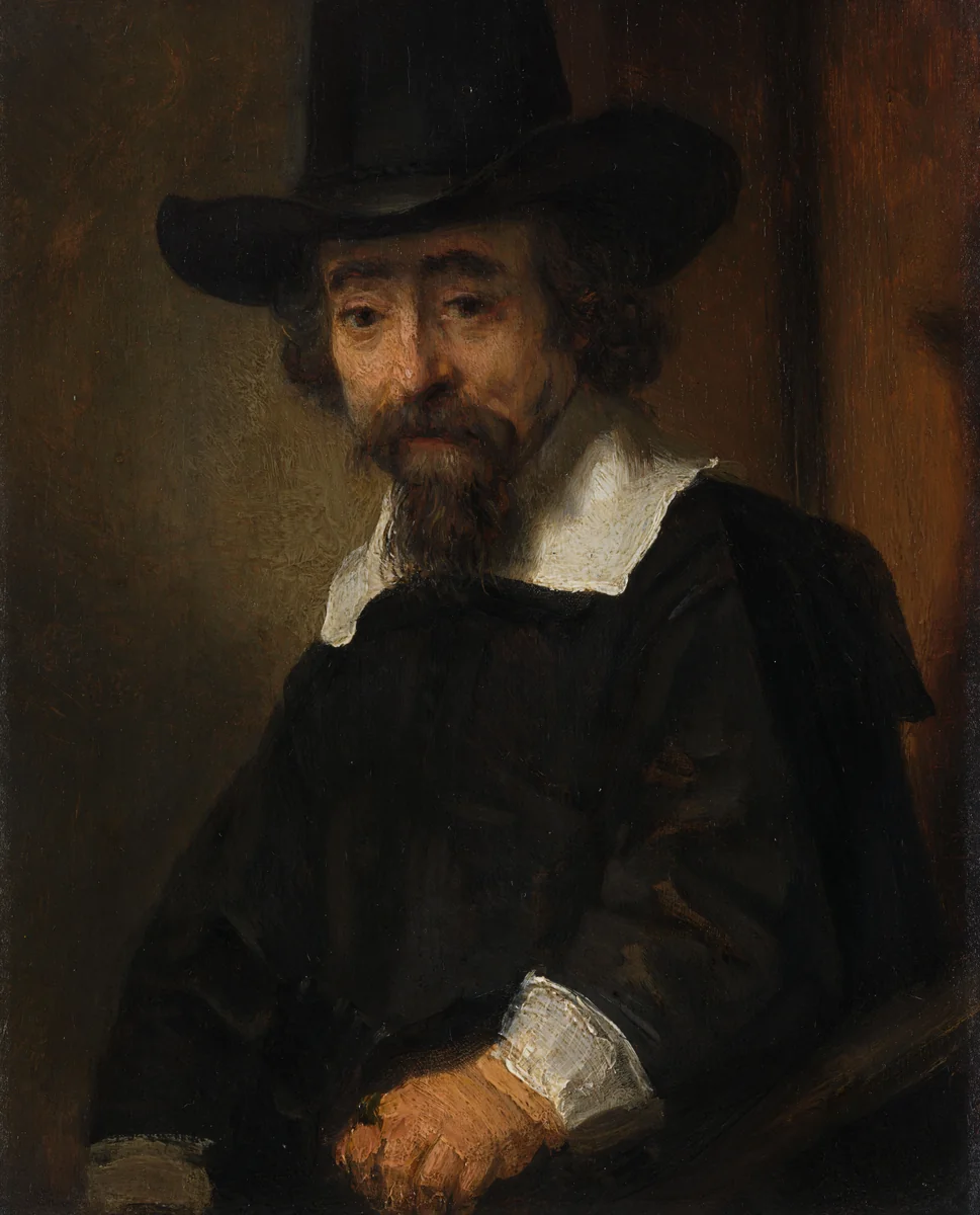 Portrait of Ephraim Bueno by Rembrandt van Rijn, painting, 1645-1647
