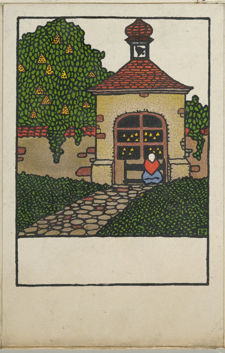 Easter Card by Otto Lendecke, print, 1908