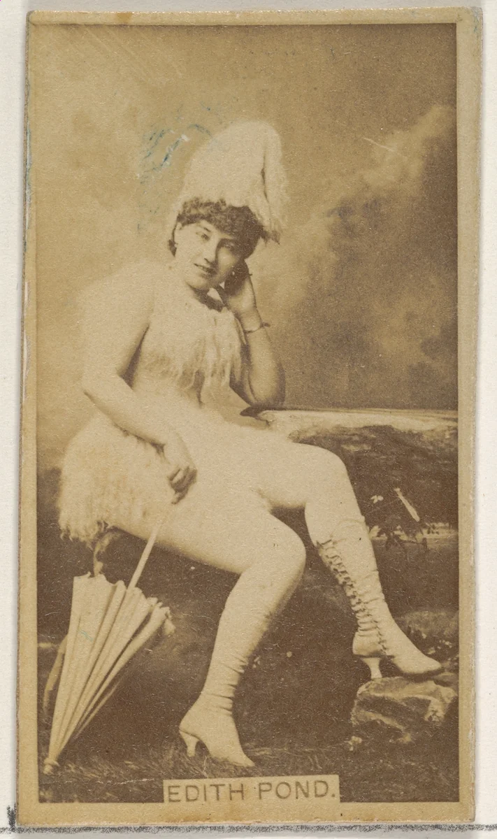 Edith Pond, from the Actors and Actresses series (N45, Type 8) for Virginia Brights Cigarettes by Allen & Ginter, photograph, 1885-1891