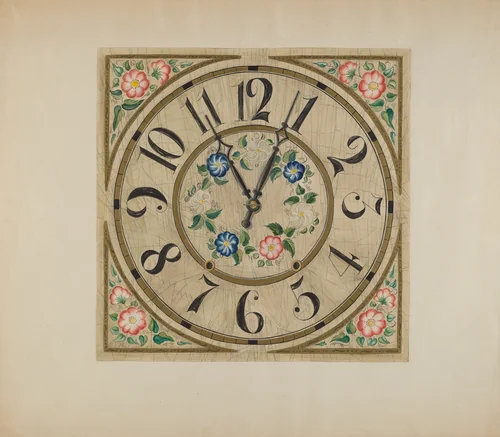 Clock Face by Gene Luedke, index of american design, 1937