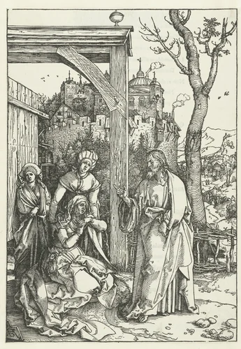 Christus neemt afscheid van Maria by Unknown, print, 1502-1506