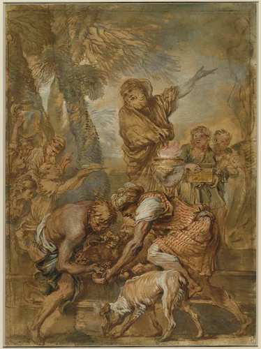 A Pagan Sacrifice by Giovanni Benedetto Castiglione, painting, 1645-1650