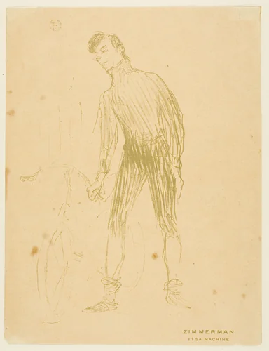 Zimmerman and His Machine by Henri de Toulouse-Lautrec, print, 1895