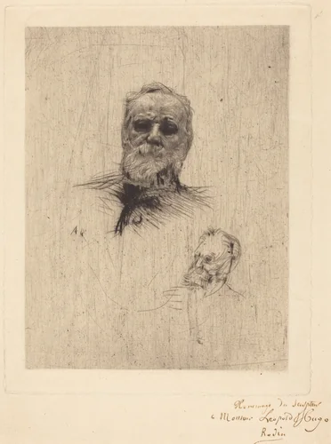 Victor Hugo, De Face by Auguste Rodin, print, 1886