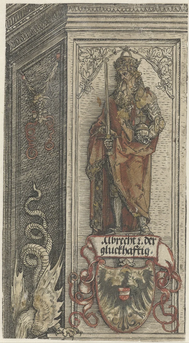 Albrecht de Gelukkige (Albrecht III de Kloekmoedige, hertog van Saksen?) by Unknown, print, 1515