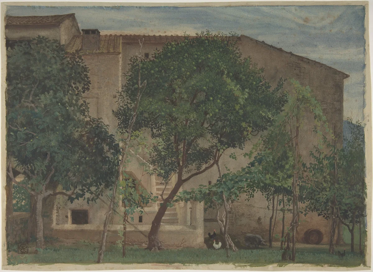 Italian Farmhouse by Walter Crane, drawing, 1871-1873