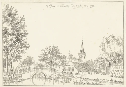 Gezicht te Nieuwland by Jan de Beijer, drawing, 1750