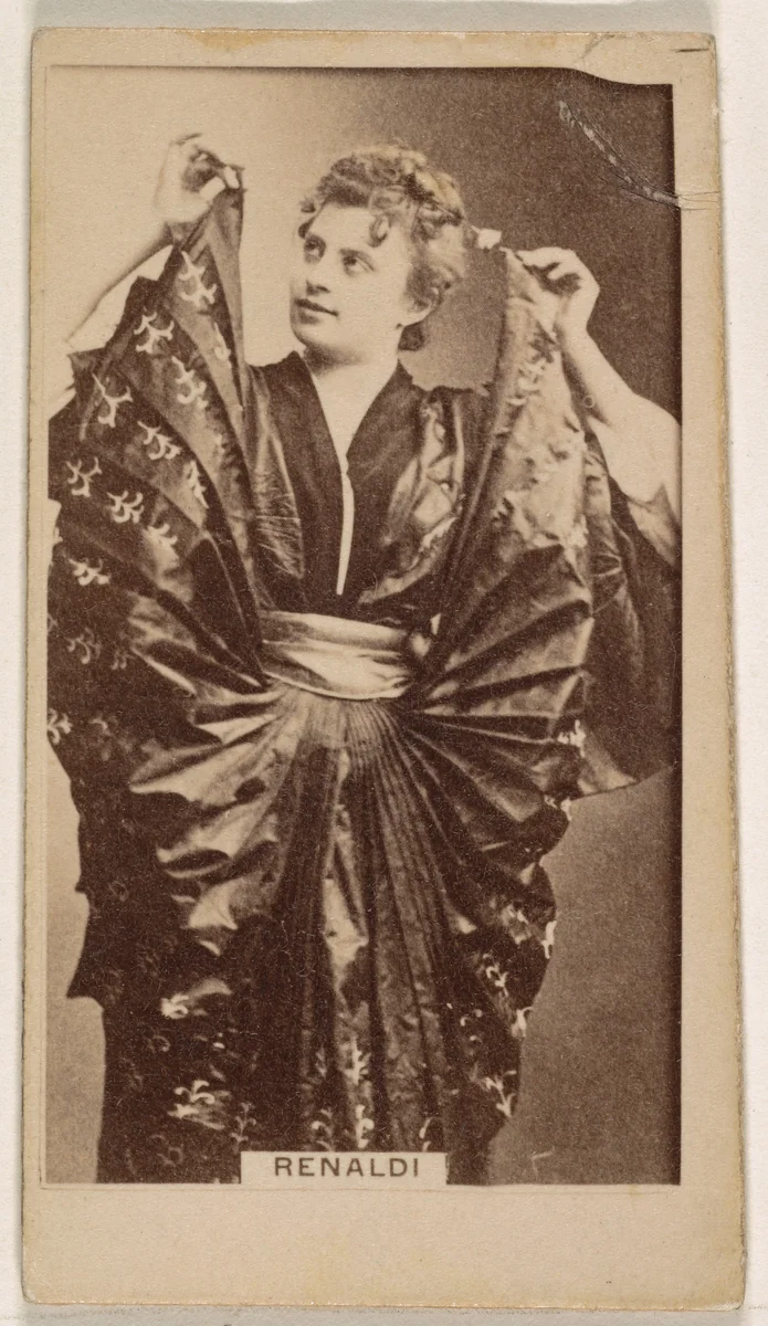 Miss Renaldi, from the Actresses series (N245) issued by Kinney Brothers to promote Sweet Caporal Cigarettes by Kinney Brothers Tobacco Company, photograph, 1890