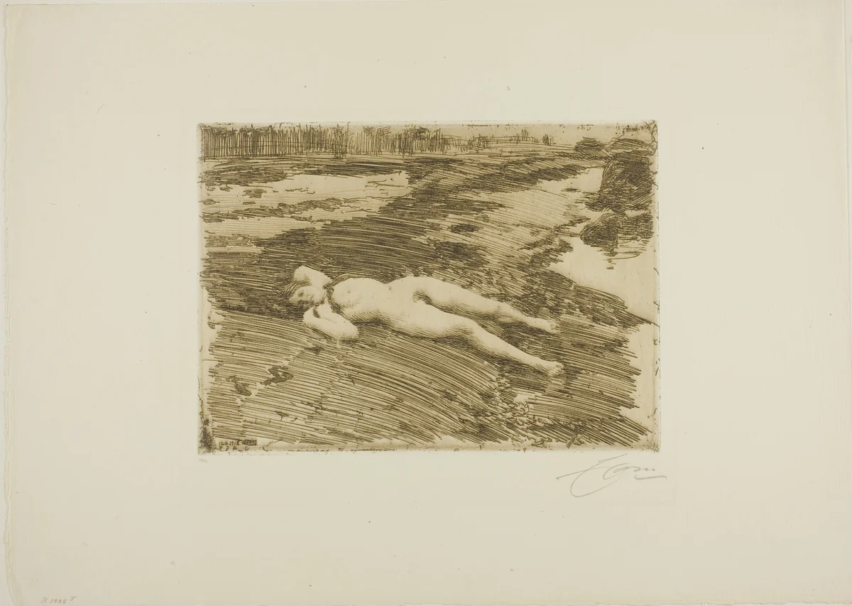 On the Sands by Anders Zorn, print, 1916