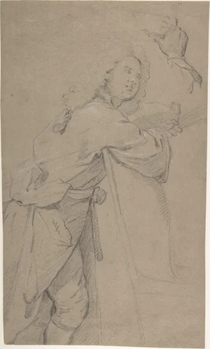 Self-Portrait by Jean-Marc Nattier, drawing, 1725-1735