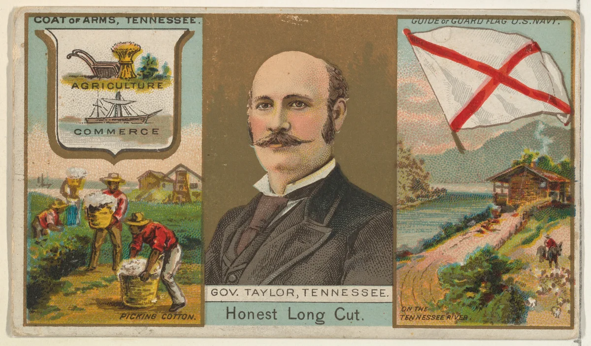 Governor Taylor, Tennessee, from "Governors, Arms, Etc." series (N133-1), issued by Duke Sons & Co. by W. Duke, Sons & Co., print, 1885-1892
