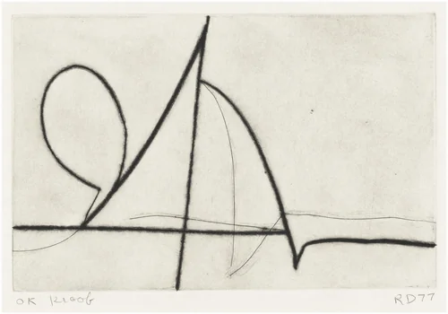 #5 from Nine Drypoints and Etchings by Richard Diebenkorn, portfolio, 1977