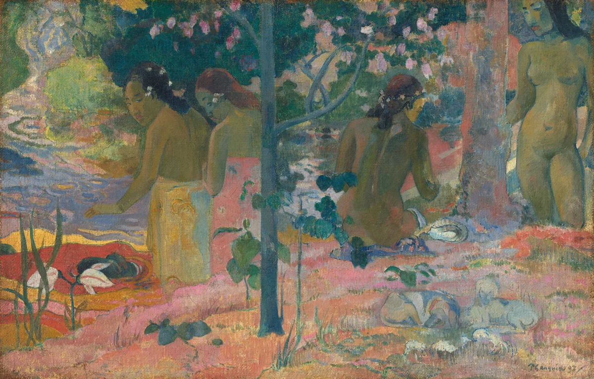 The Bathers by Paul Gauguin, painting, 1897