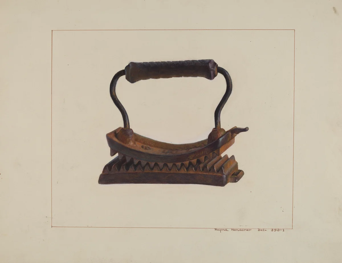 Fluting Iron by Regina Henderer, index of american design, 1938