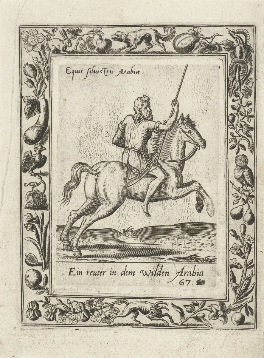 Arabische ruiter by Unknown, print, 1577