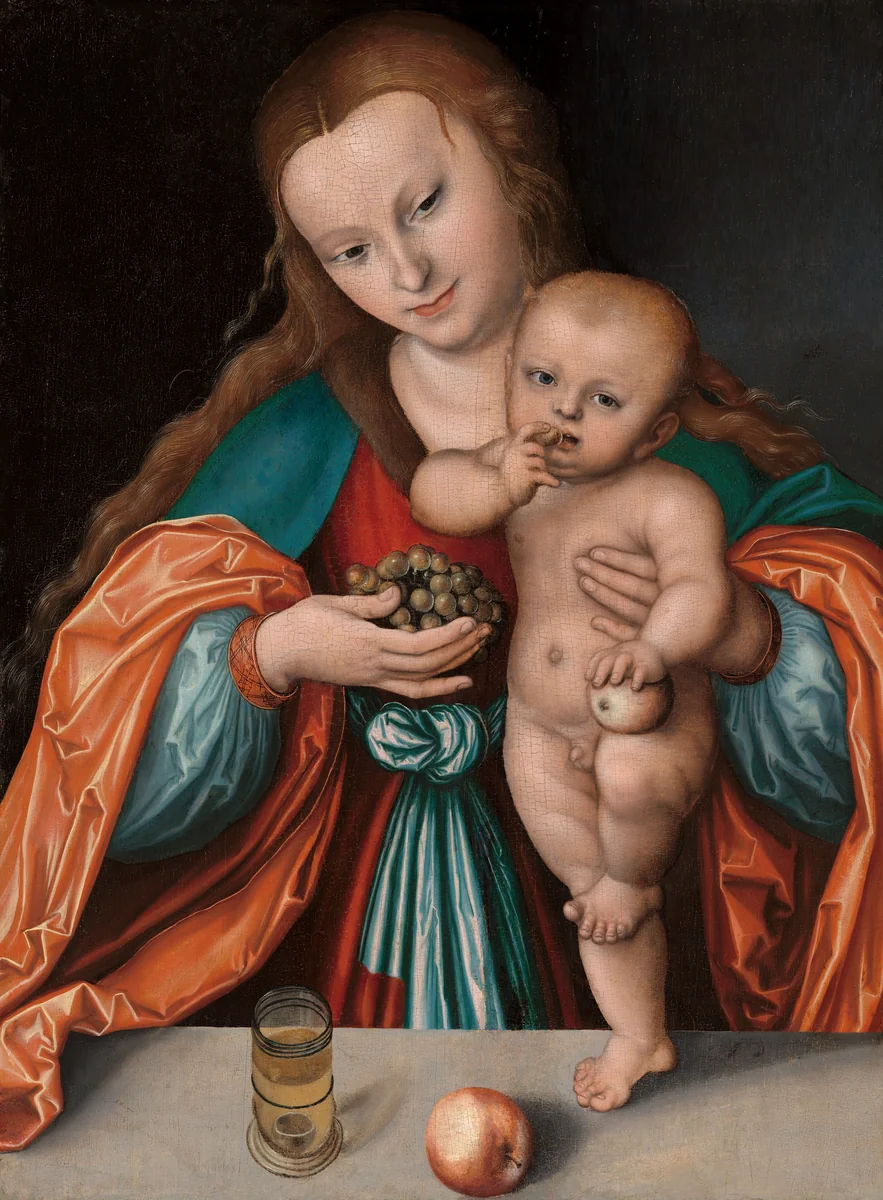 Madonna and Child by Lucas Cranach, painting, 1535