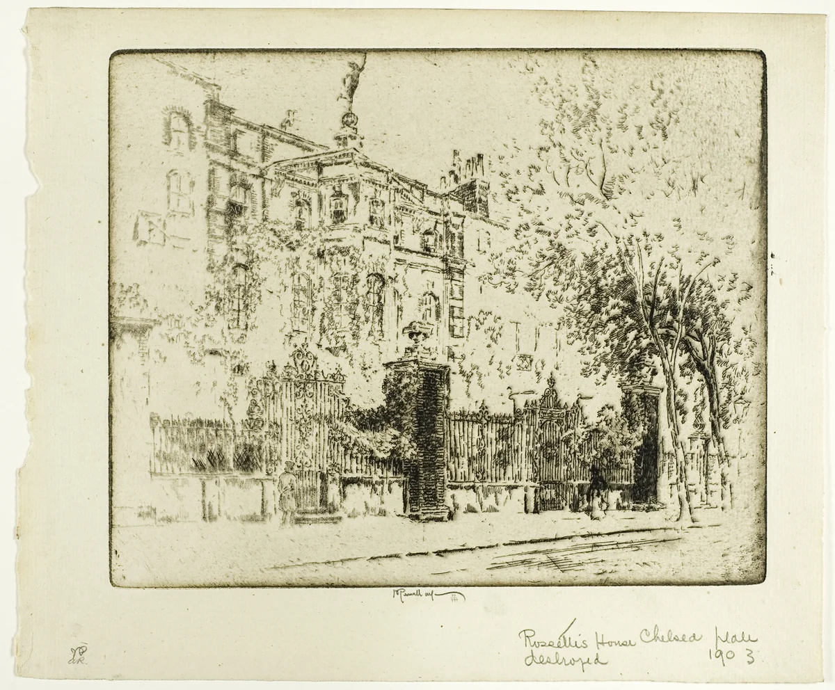 Rossetti's House by Joseph Pennell, print, 1906