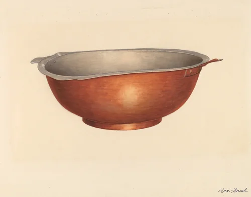 Copper Bowl by Rex F. Bush, index of american design, 1938