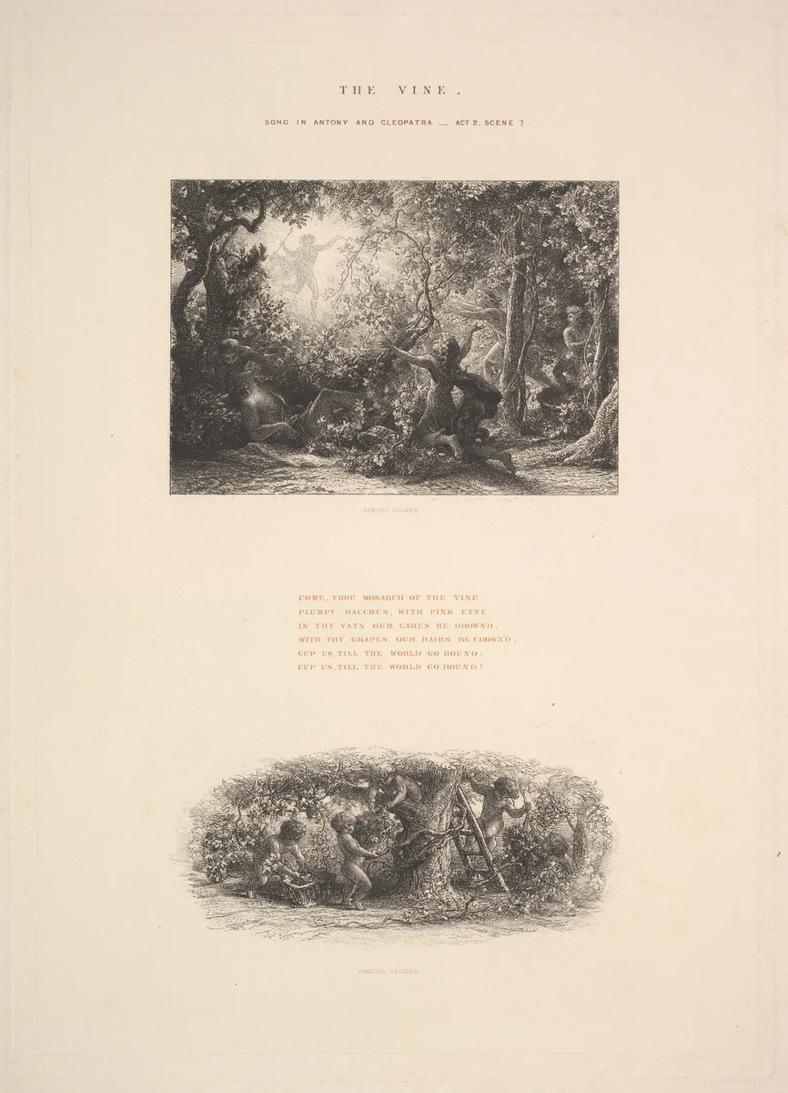 The Vine, or Plumpy Bacchus by Samuel Palmer, print, 1880