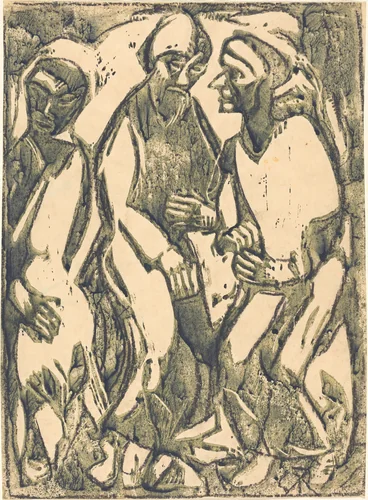Deliberation (Beratung) by Christian Rohlfs, print, 1913