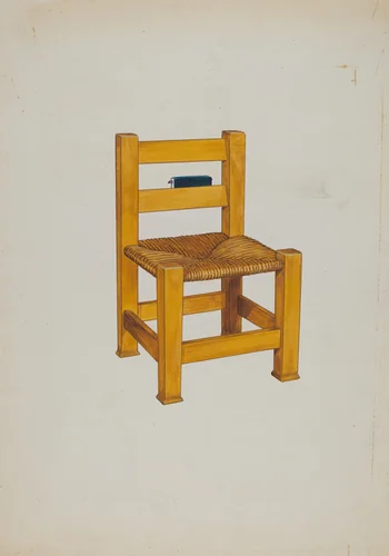 Church Chair by Florence Huston, index of american design, 1936