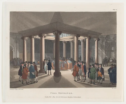 Coal Exchange by Thomas Rowlandson, print, 1808