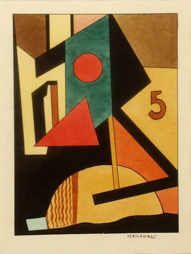 Architectural Structures by Lajos Kassák, drawing, 1925