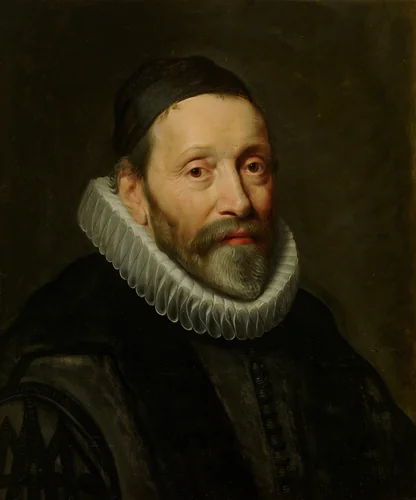 Portrait of Johannes Uyttenboogaert (1557- 1644) by Michiel Jansz. van Mierevelt, painting