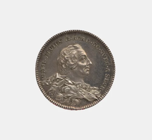 Pehr Elvius, Secretary of the Uppsala Royal Scientific Academy (1710–1749) by Daniel Fehrman, metalwork, 1744-1754