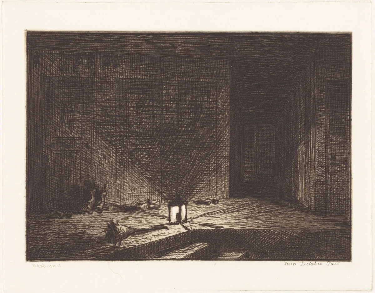 Interior of an Inn (Interieur d'une auberge) by Charles-François Daubigny, portfolio, 1862